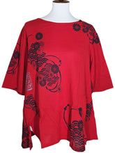 El Blouse - Wave Kiku Print - Red