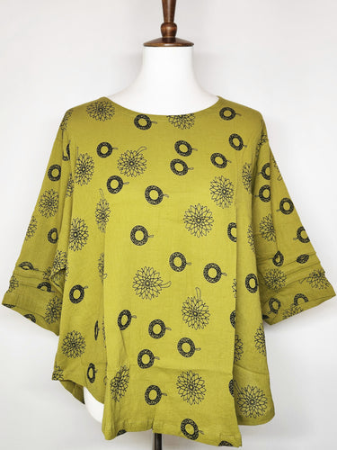 Essential Blouse - Floret Print - Olive