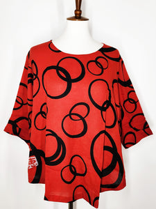 Essential Blouse - Ring Ring Print - Red