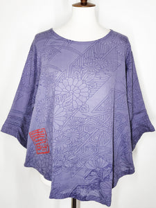 Essential Blouse - Japanese Kimono Print - Lavender