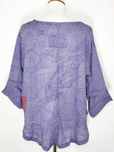 Essential Blouse - Japanese Kimono Print - Lavender