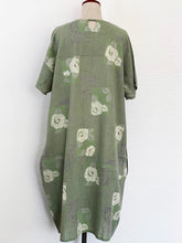 Panel Dress - Camellia Patch Print - Light Green
