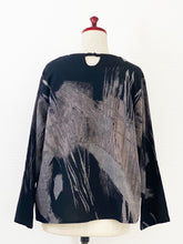 Circle Pocket Pullover - Sumi Brush Print - Black