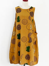 Panel Jumper - Multi Polka Dots Print - Mustard