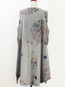 Sleeveless Pintuck Dress - Dandelion Paint - Grey