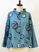Hi-Low Jacket - Tiger Bubble Print - Blue
