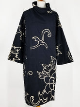 Wrap Coat - Peony Batik - Black