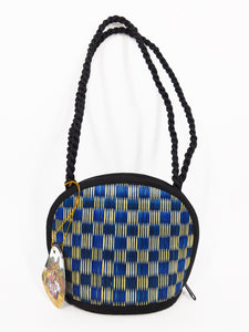 Tatami Style Clamshell Bag - Blue Check