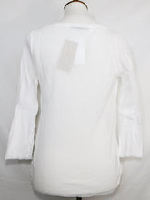 3/4 Sleeve Layering Tee - 100% Cotton Tulle - White