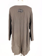 One-Of-A-Kind Assorted Kimono Silk Combo Tunic - Black/Charcoal - S/M - A