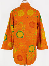 One-Of-A-Kind Assorted Kimono Silk Jacket - Orange